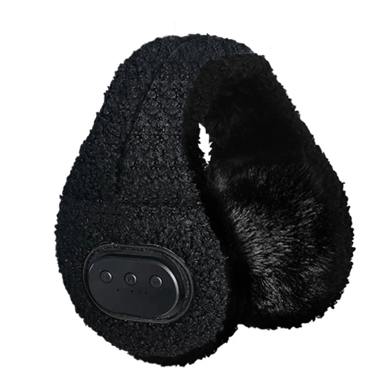 Czarne nauszniki Bluetooth frotte