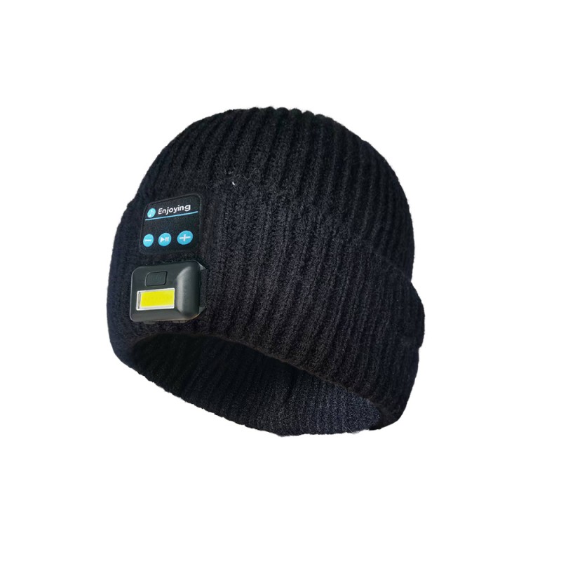 Słuchawki Bluetooth Beanie Hat Czarne z podświetleniem