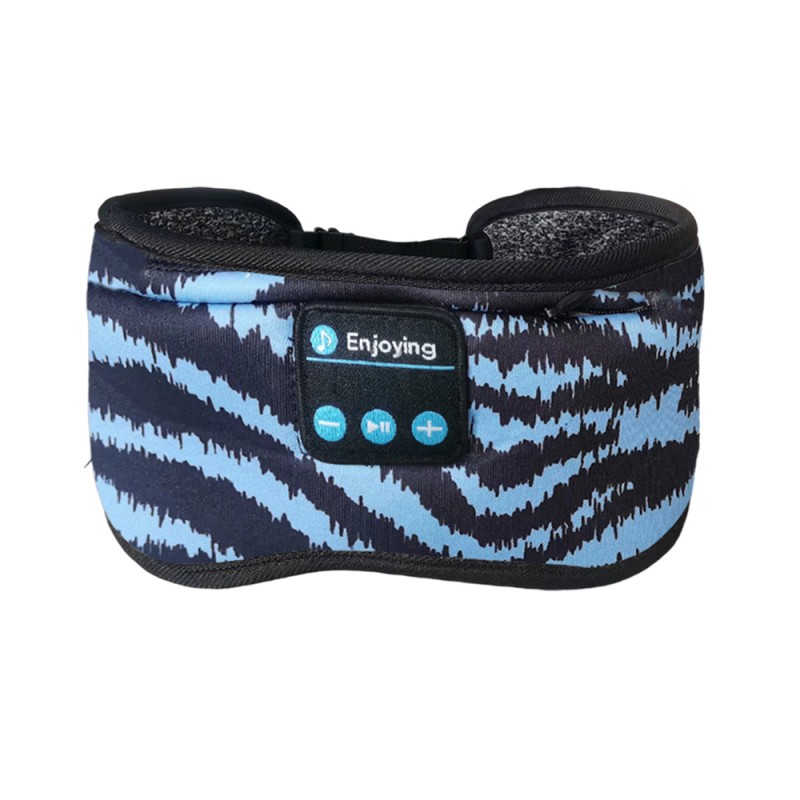 Bawełniana maska ​​​​na oczy Bluetooth w kolorze zebry w kolorze niebieskim